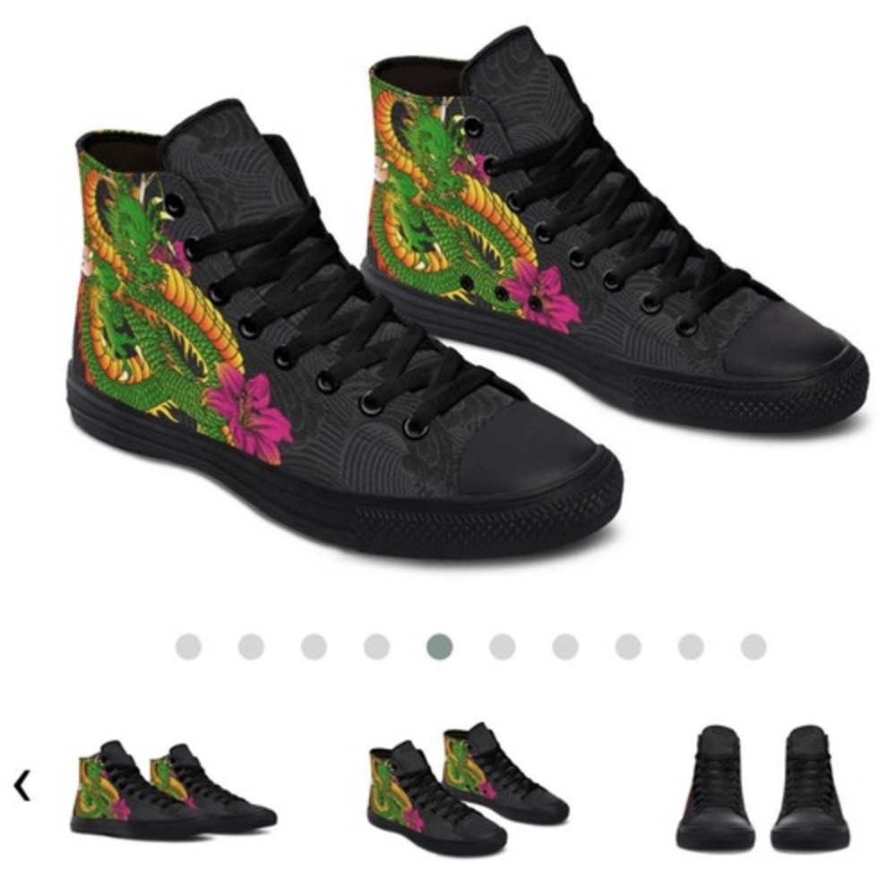 RAAD dragon‎ and flower shoes size 8
